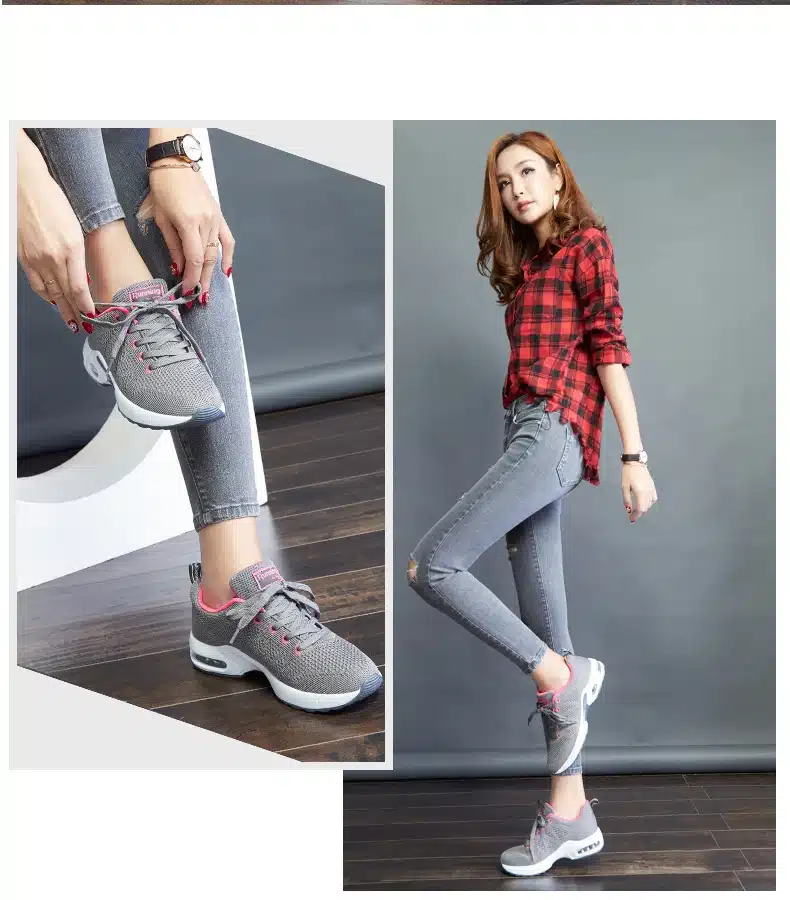 2018 Summer Sneakers For Women Breathable Mesh Running Shoes Damping Sport Shoes Woman Outdoor Jogging Blue Walking Shoes A22 25