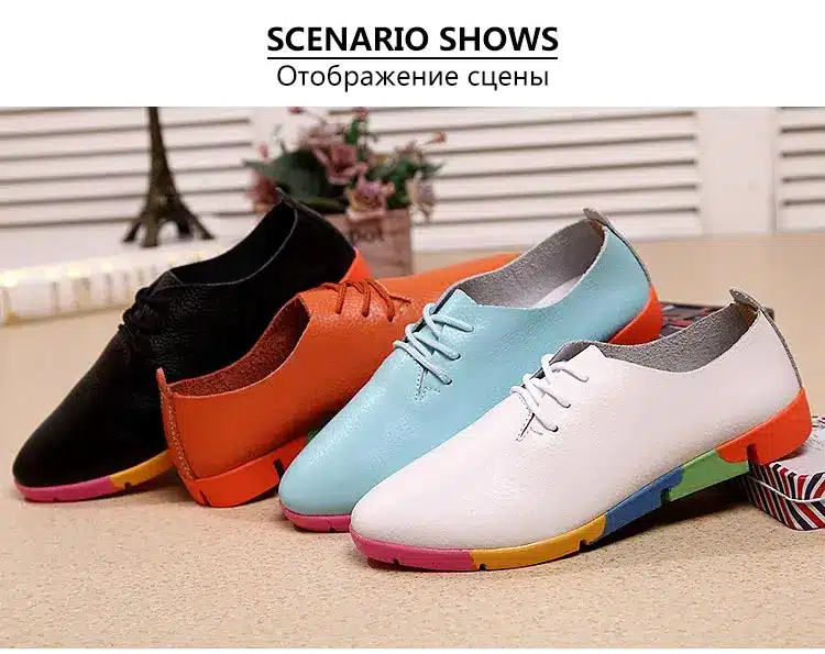 2018 new breathable genuine leather flats shoes woman sneakers tenis feminino nurse peas flats shoes plus size women shoes 20