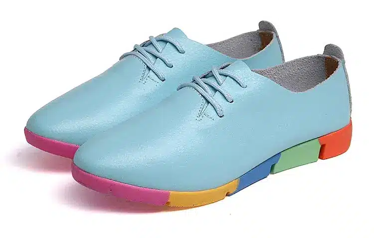 2018 new breathable genuine leather flats shoes woman sneakers tenis feminino nurse peas flats shoes plus size women shoes 37