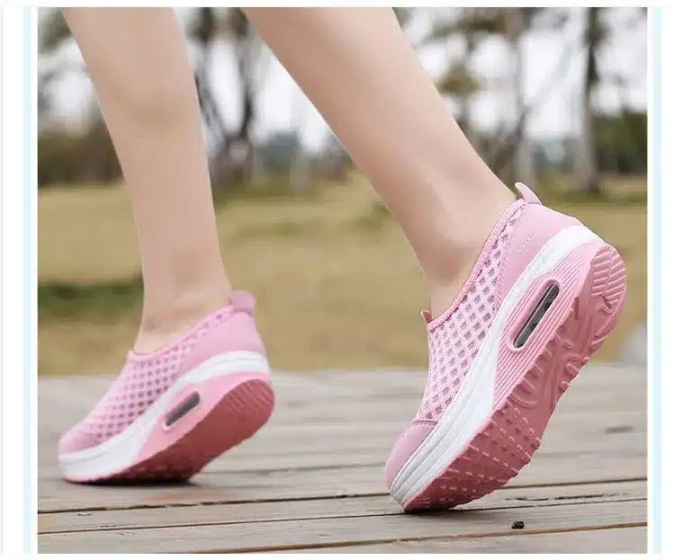 dobeyping 2018 Spring Summer Women Shoes Breathable Mesh Woman Flats Shoe Platform Ladies Sneakers Slip On Swing Ladies Footwear 10