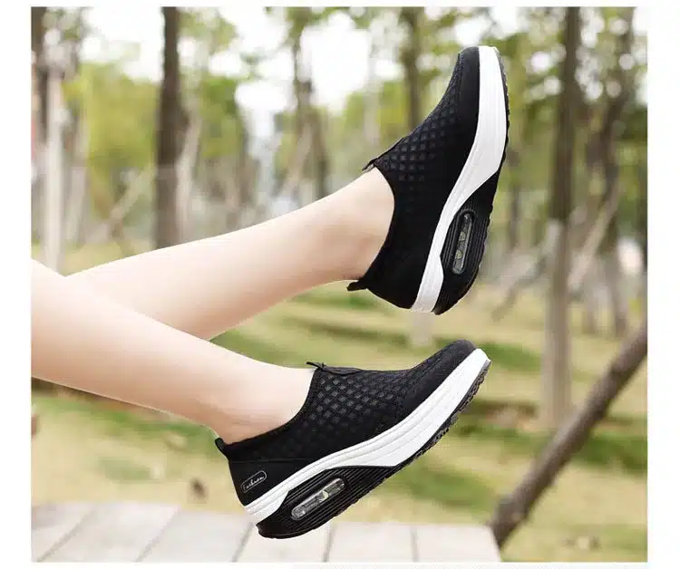 dobeyping 2018 Spring Summer Women Shoes Breathable Mesh Woman Flats Shoe Platform Ladies Sneakers Slip On Swing Ladies Footwear 18