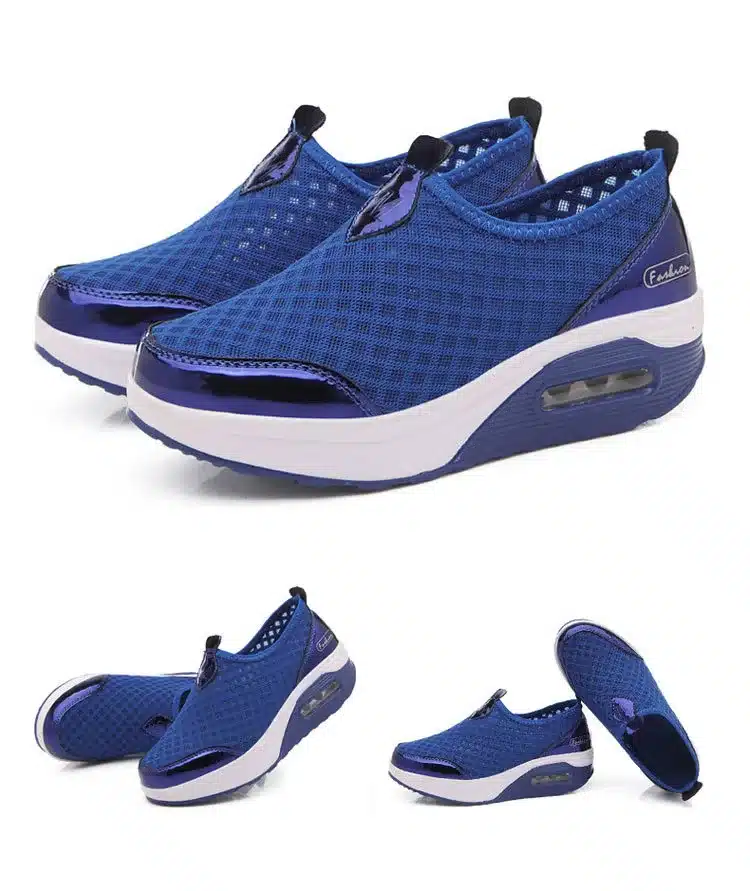 dobeyping 2018 Spring Summer Women Shoes Breathable Mesh Woman Flats Shoe Platform Ladies Sneakers Slip On Swing Ladies Footwear 21