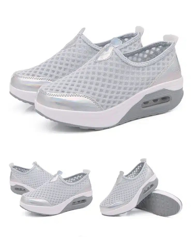 dobeyping 2018 Spring Summer Women Shoes Breathable Mesh Woman Flats Shoe Platform Ladies Sneakers Slip On Swing Ladies Footwear 22