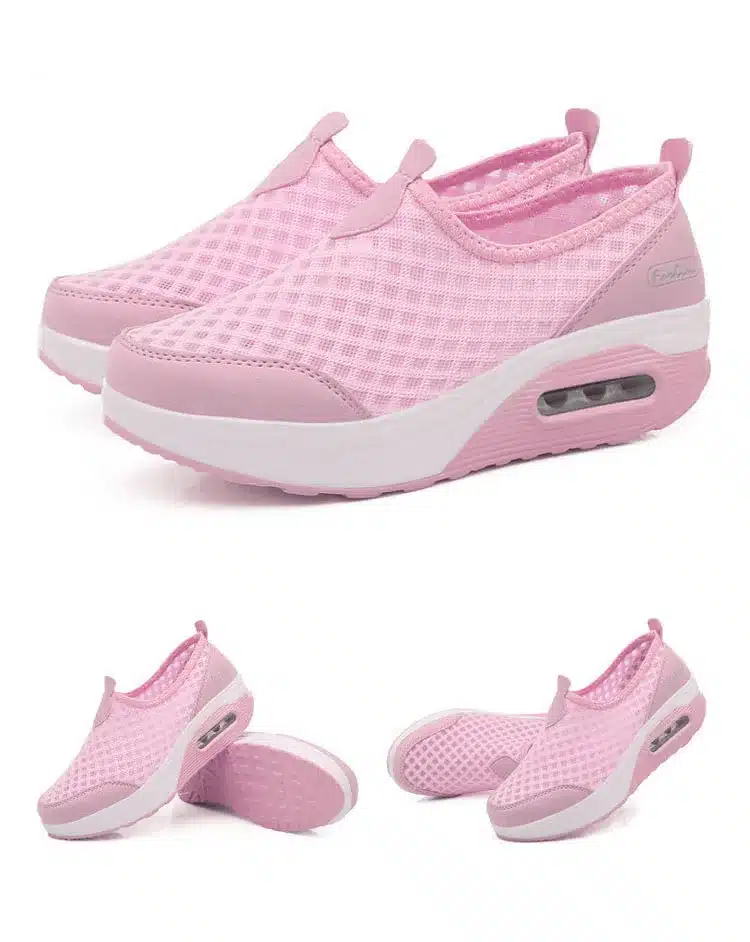 dobeyping 2018 Spring Summer Women Shoes Breathable Mesh Woman Flats Shoe Platform Ladies Sneakers Slip On Swing Ladies Footwear 23