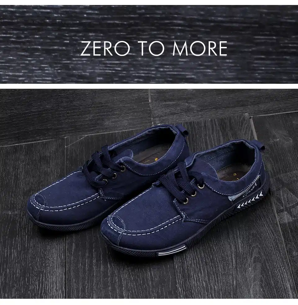 ZERO MORE Canvas Men Shoes Denim Lace Up Men Casual Shoes New 2018 Plimsolls Breathable Male Footwear Spring Sneakers RME-252 6