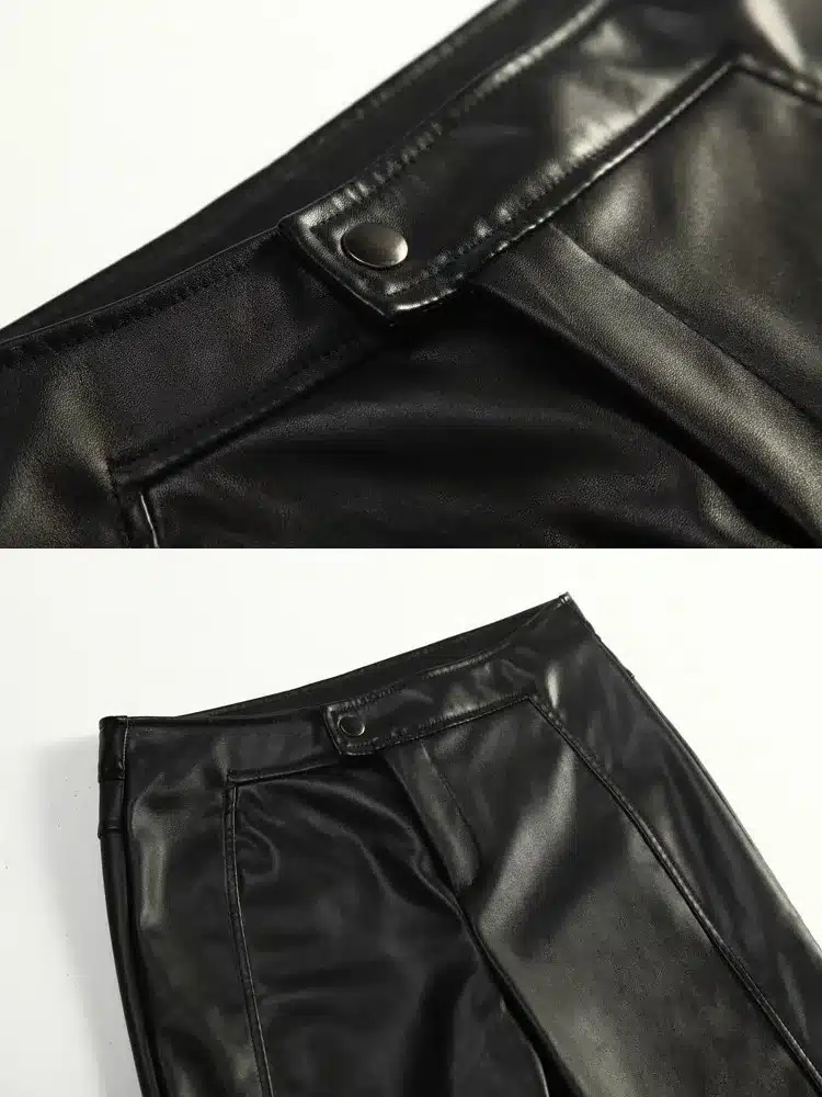 BLACK SEXY! Winter pants Woman Faux Leather Trousers With Velvet high waist Thicken Casual Legging Skinny Pencil Pants for work 25