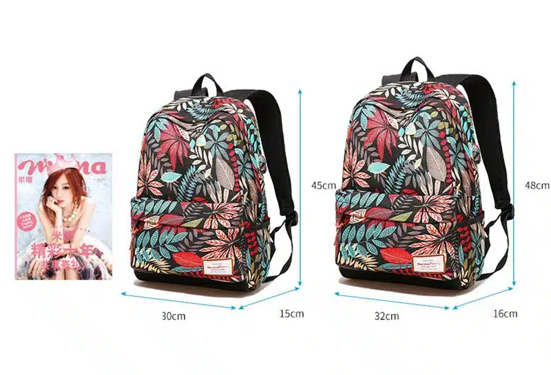 Women USB charging laptop backpack for teenage girls school backpack bag Printing Female Backpacks for college students 13