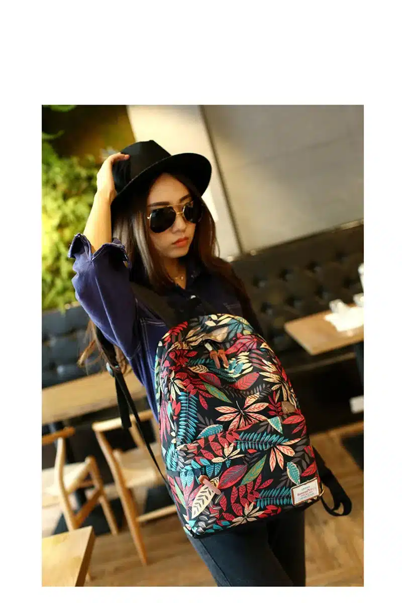 Women USB charging laptop backpack for teenage girls school backpack bag Printing Female Backpacks for college students 14