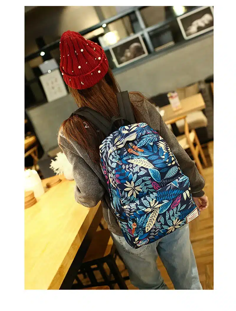 Women USB charging laptop backpack for teenage girls school backpack bag Printing Female Backpacks for college students 16