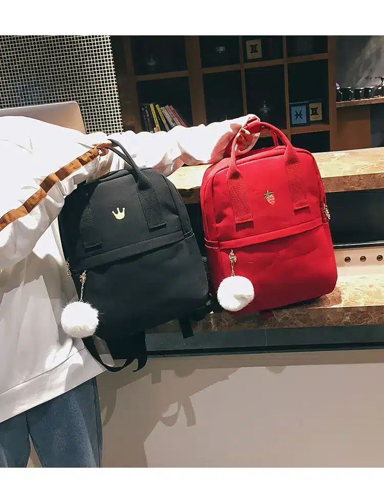 Women Backpack for School Teenagers Girls Vintage Stylish School Bag Ladies Canvas Fabric Backpack Female Bookbag Mochila 1574 20