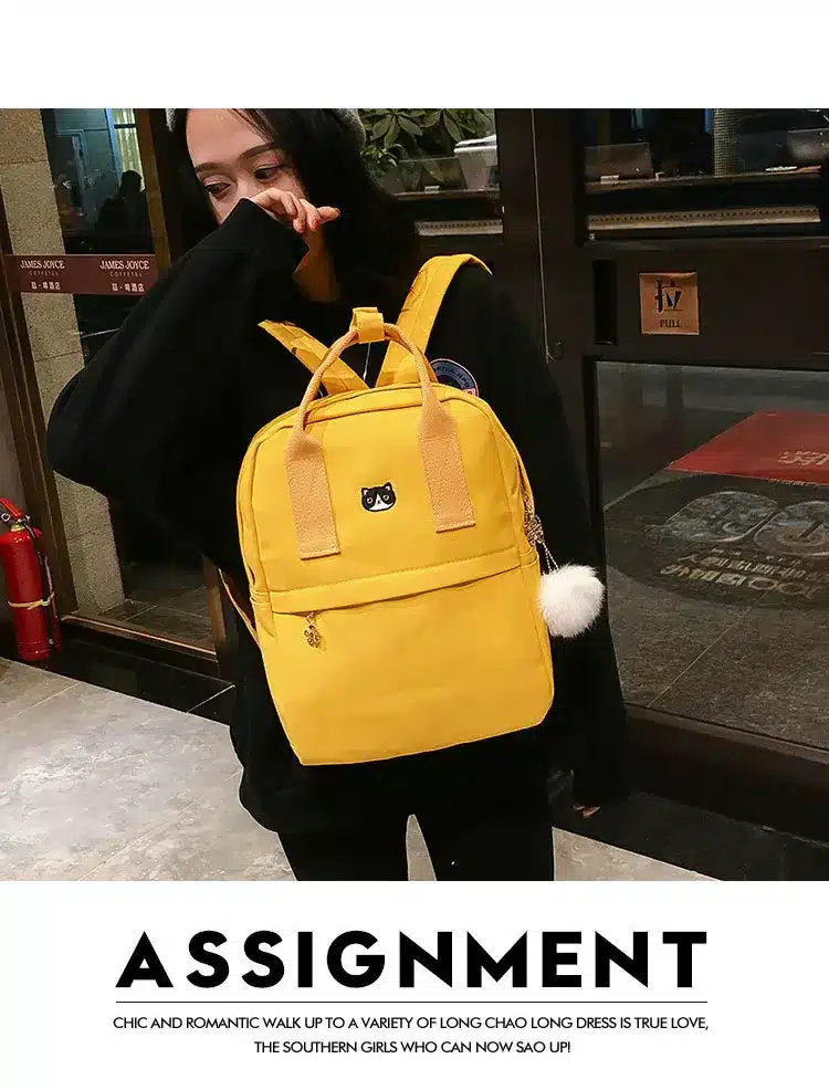 Women Backpack for School Teenagers Girls Vintage Stylish School Bag Ladies Canvas Fabric Backpack Female Bookbag Mochila 1574 21