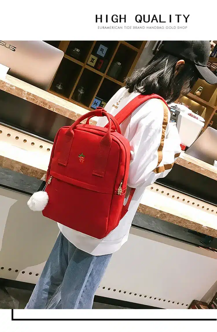 Women Backpack for School Teenagers Girls Vintage Stylish School Bag Ladies Canvas Fabric Backpack Female Bookbag Mochila 1574 28