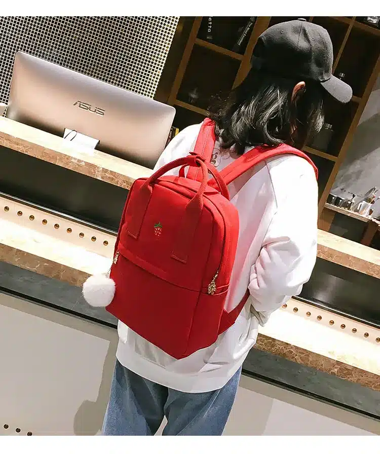 Women Backpack for School Teenagers Girls Vintage Stylish School Bag Ladies Canvas Fabric Backpack Female Bookbag Mochila 1574 31