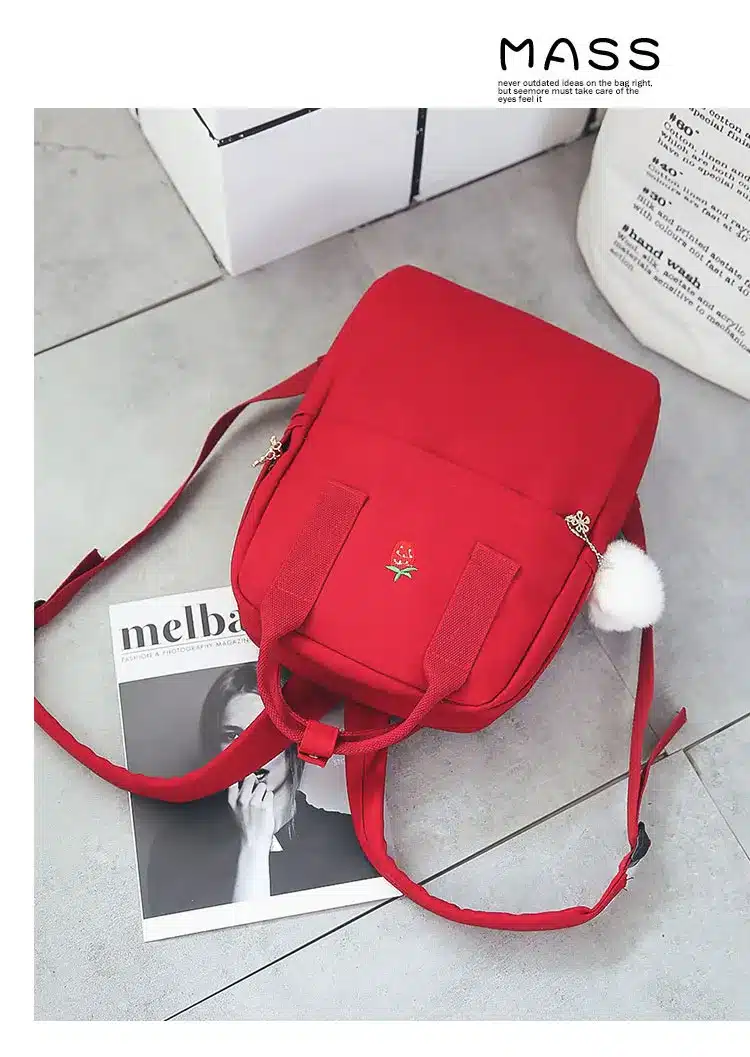 Women Backpack for School Teenagers Girls Vintage Stylish School Bag Ladies Canvas Fabric Backpack Female Bookbag Mochila 1574 38