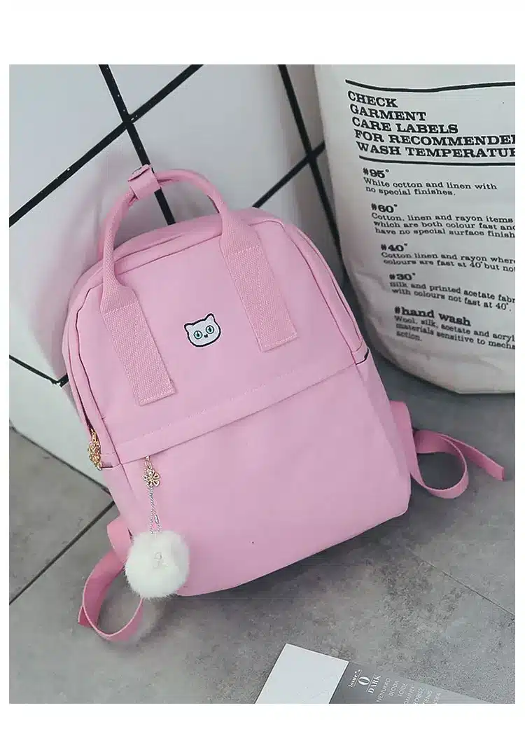 Women Backpack for School Teenagers Girls Vintage Stylish School Bag Ladies Canvas Fabric Backpack Female Bookbag Mochila 1574 39