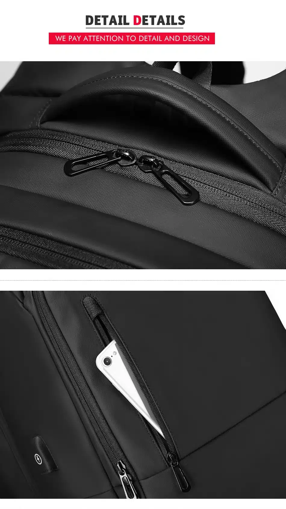 NIGEER 17 inch Laptop Backpack For Men Water Repellent Functional Rucksack with USB Charging Port Travel Backpacks Male n1755 30