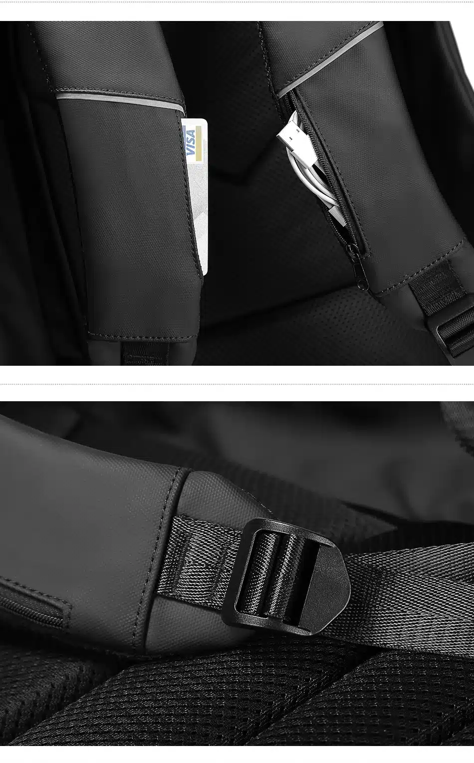 NIGEER 17 inch Laptop Backpack For Men Water Repellent Functional Rucksack with USB Charging Port Travel Backpacks Male n1755 31