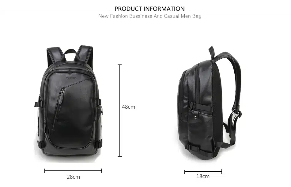 2017 VORMOR Brand waterproof 15.6 inch laptop backpack men leather backpacks for teenager Men Casual Daypacks mochila male 8
