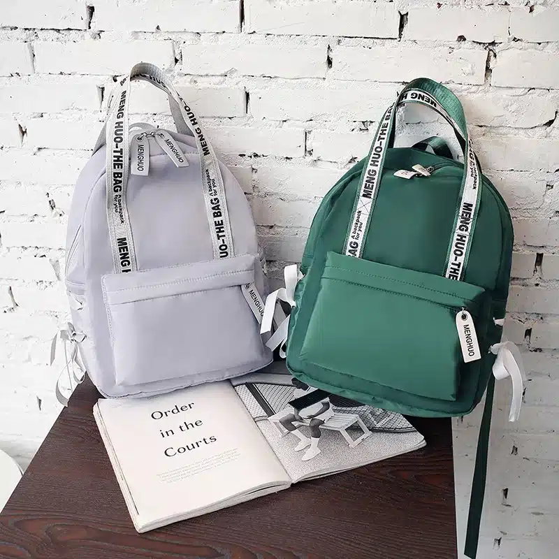 Menghuo Large Capacity Backpack Women Preppy School Bags For Teenagers Female Nylon Travel Bags Girls Bowknot Backpack Mochilas 11
