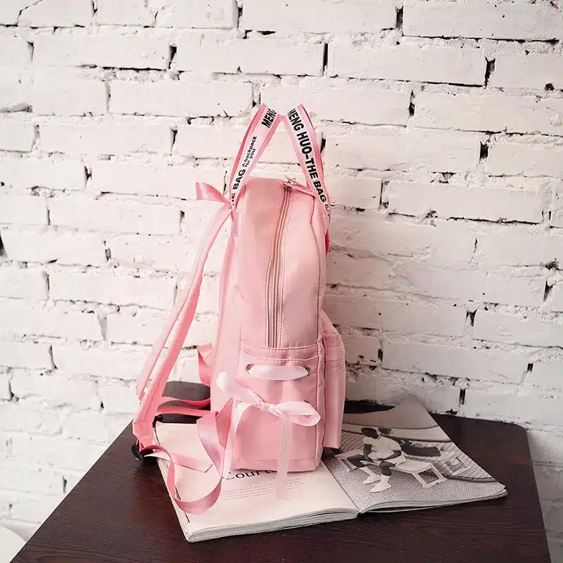 Menghuo Large Capacity Backpack Women Preppy School Bags For Teenagers Female Nylon Travel Bags Girls Bowknot Backpack Mochilas 19