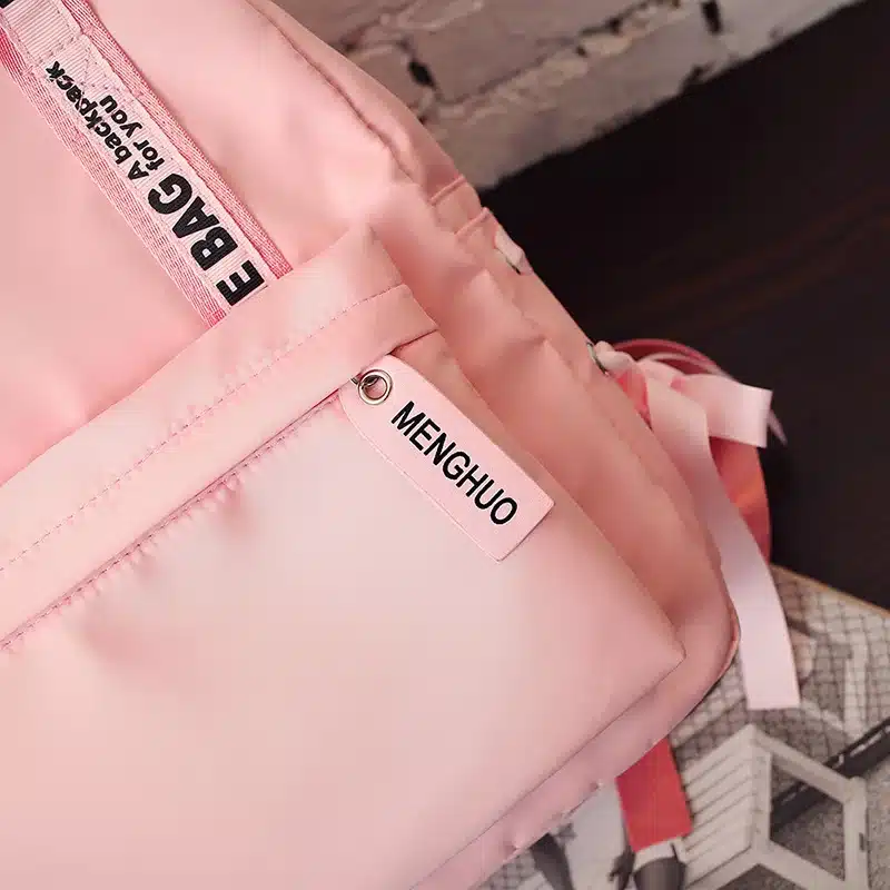 Menghuo Large Capacity Backpack Women Preppy School Bags For Teenagers Female Nylon Travel Bags Girls Bowknot Backpack Mochilas 24