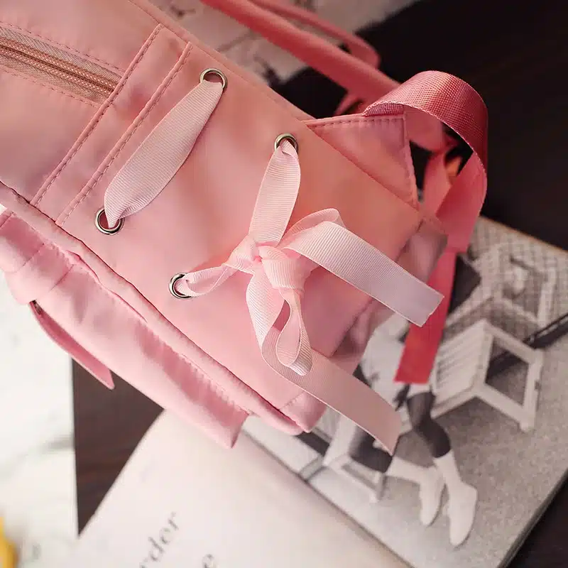 Menghuo Large Capacity Backpack Women Preppy School Bags For Teenagers Female Nylon Travel Bags Girls Bowknot Backpack Mochilas 25