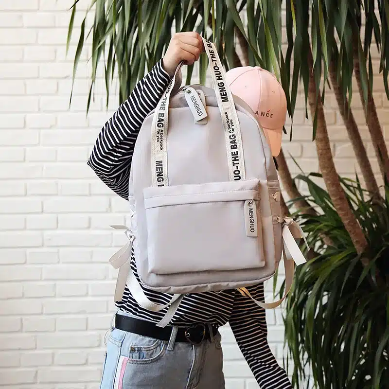 Menghuo Large Capacity Backpack Women Preppy School Bags For Teenagers Female Nylon Travel Bags Girls Bowknot Backpack Mochilas 34