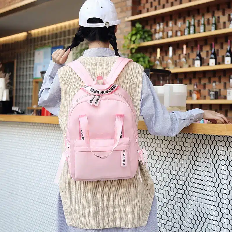 Menghuo Large Capacity Backpack Women Preppy School Bags For Teenagers Female Nylon Travel Bags Girls Bowknot Backpack Mochilas 39