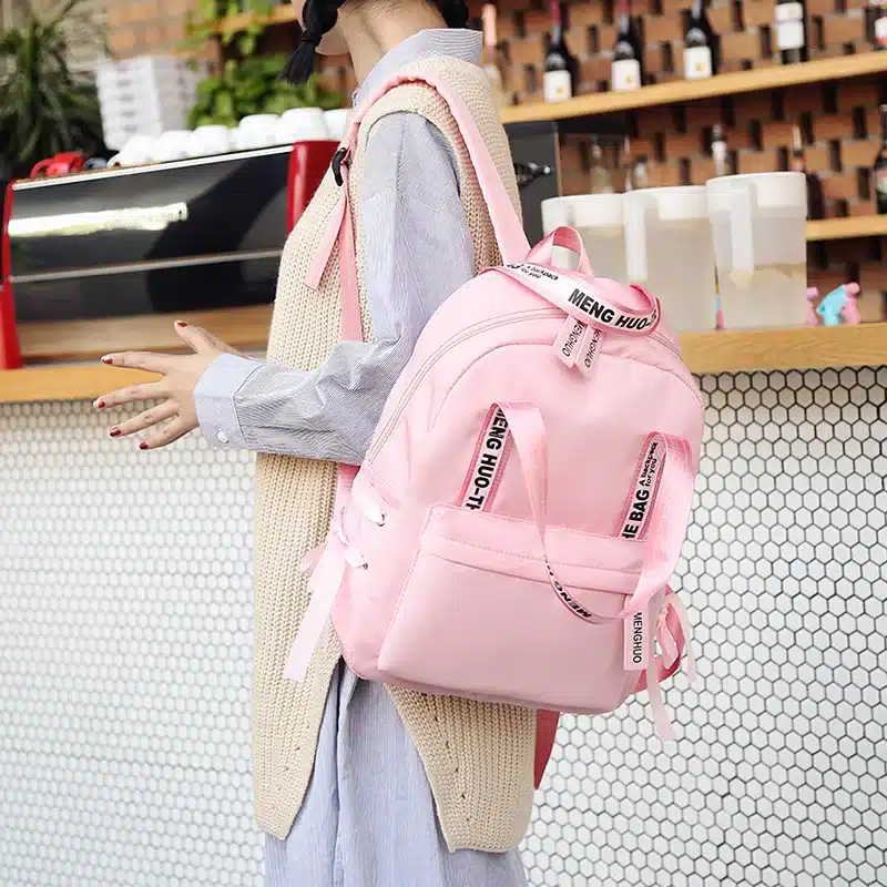Menghuo Large Capacity Backpack Women Preppy School Bags For Teenagers Female Nylon Travel Bags Girls Bowknot Backpack Mochilas 40