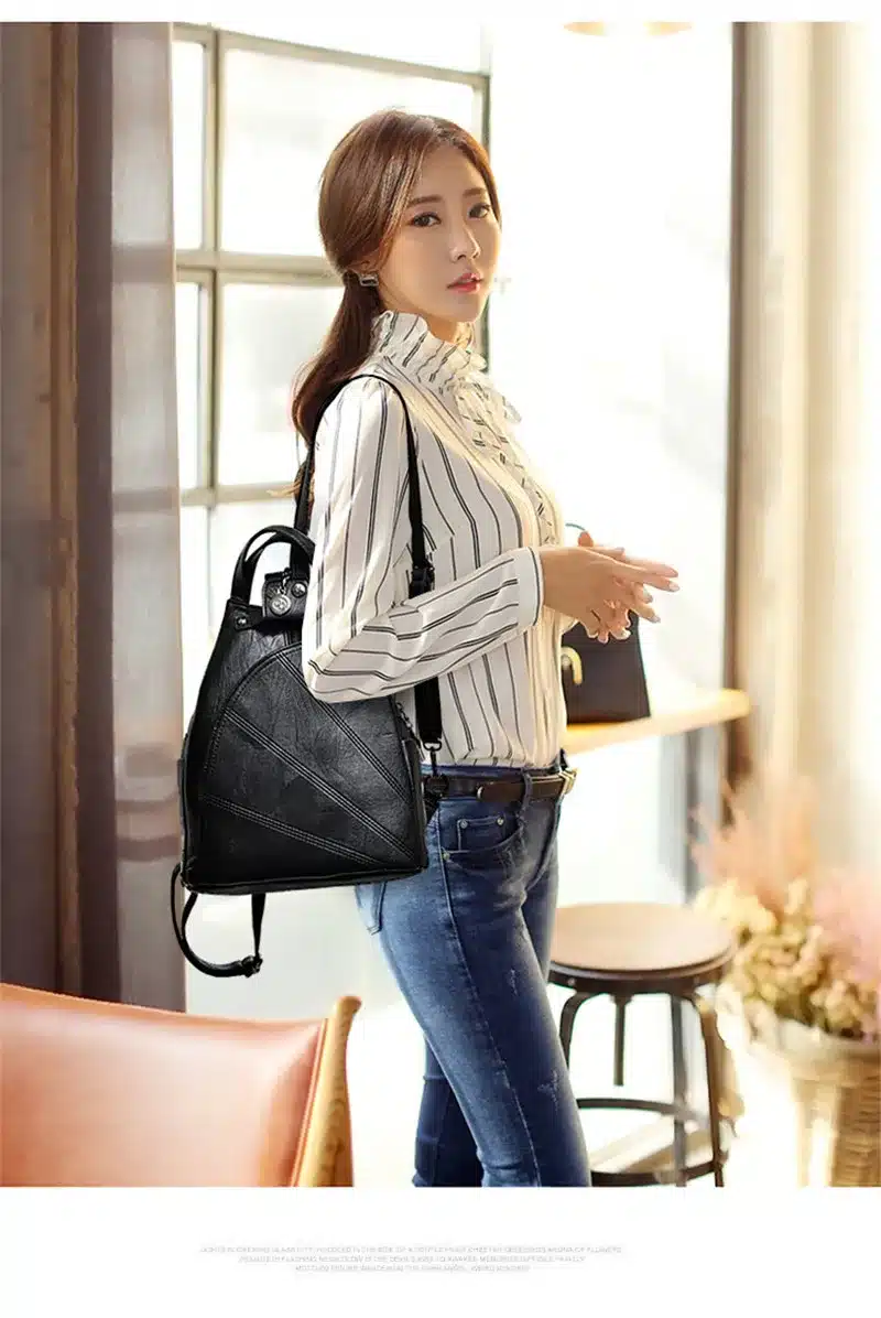 Fashion Leisure Women Backpacks Women's PU Leather Backpacks Female school Shoulder bags for teenage girls Travel Back pack 10