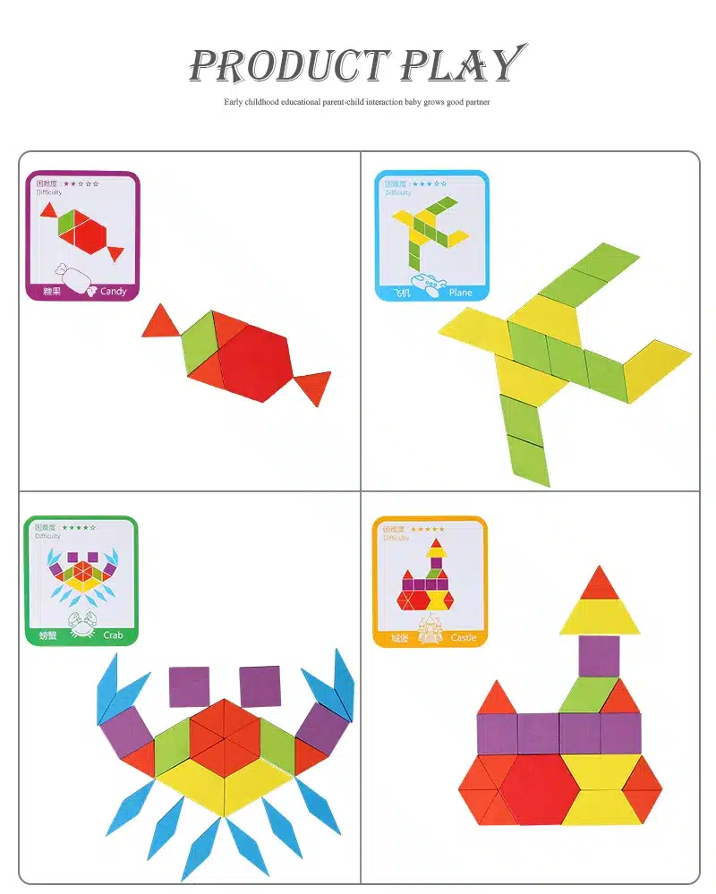 155 PCS Creative Puzzle Games Educational Toys For Children Jigsaw Puzzle Learning Kids Developing Wooden Toys For Boys Girls 11
