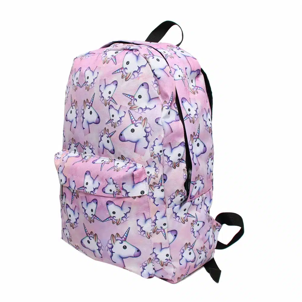 Deanfun 3PCS /set Women Printed Unicorn Backpack School Bags For Teenage Girls Shoulder Drawstring Bags 4