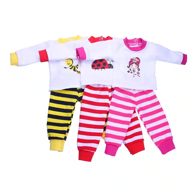 3Styles fashion set pajamas clothes and accessories 18 inch American girl's doll 3