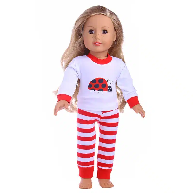 3Styles fashion set pajamas clothes and accessories 18 inch American girl's doll 5