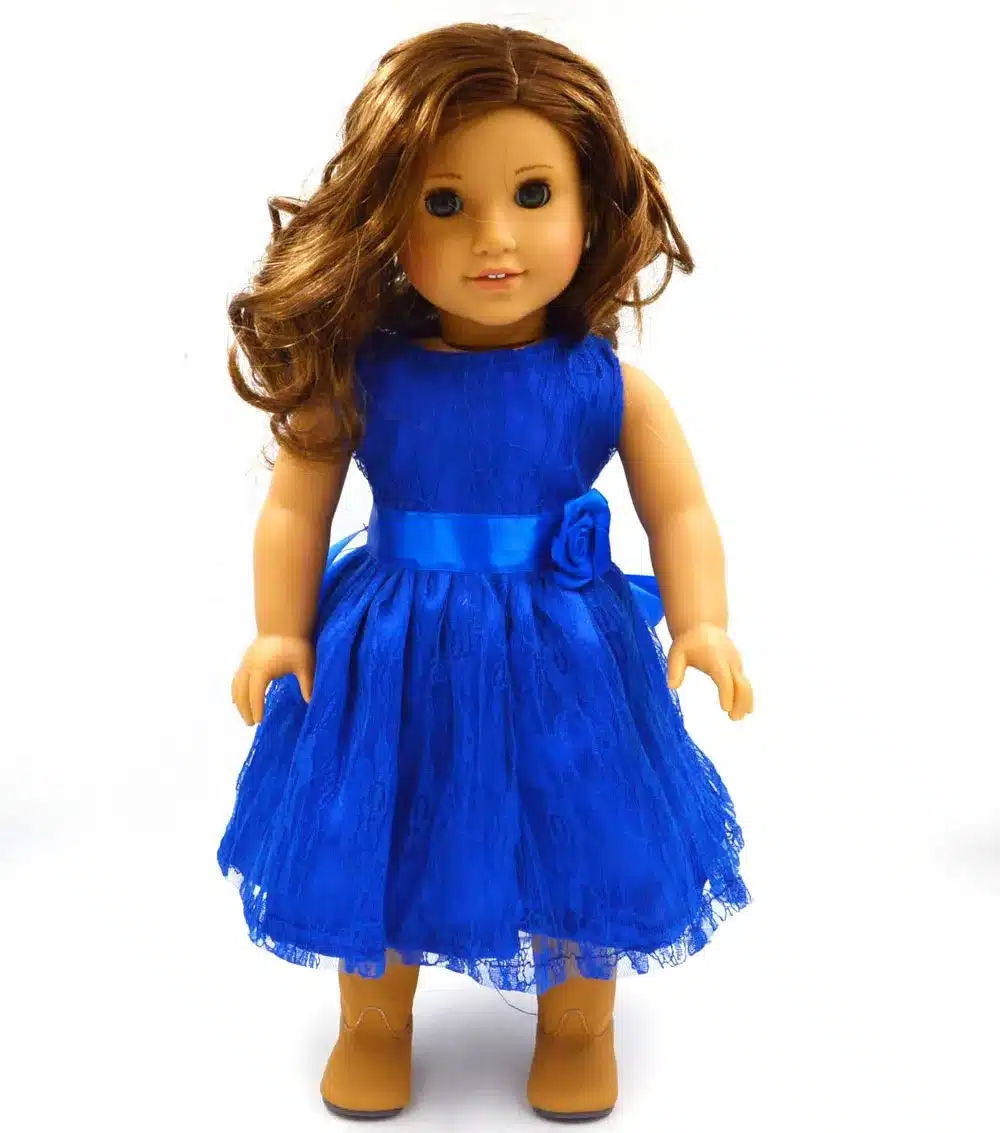 Handmade 15 Colors Princess Dress Doll Clothes for 18 inch Dolls American Girl Doll Clothes and Accessories D-9 16