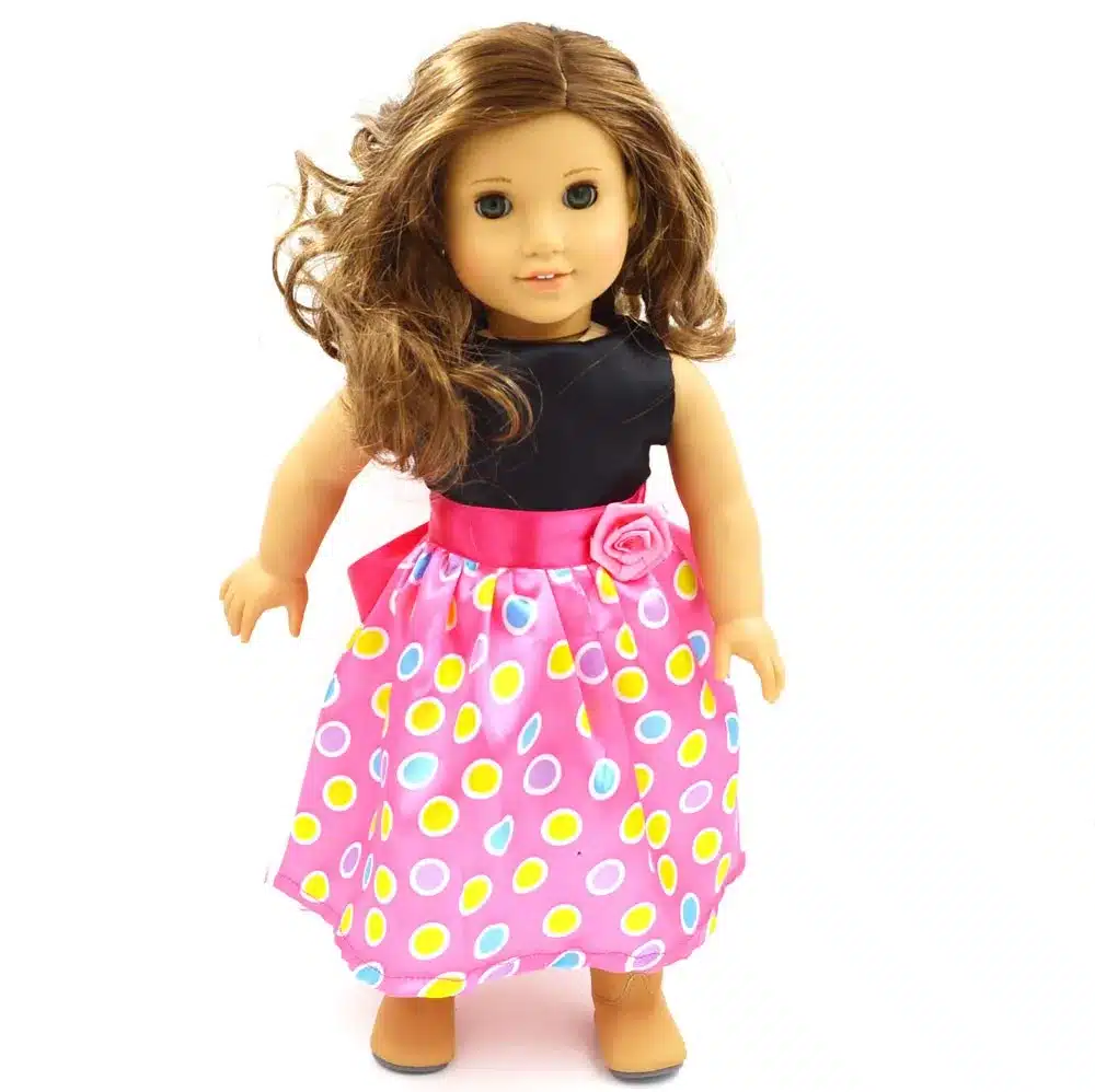 Handmade 15 Colors Princess Dress Doll Clothes for 18 inch Dolls American Girl Doll Clothes and Accessories D-9 25