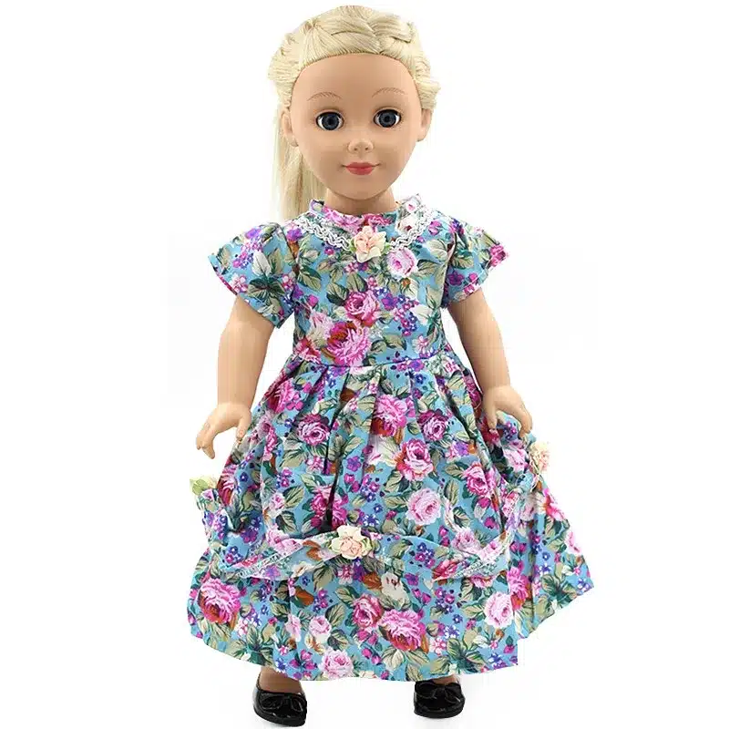 Handmade 15 Colors Princess Dress Doll Clothes for 18 inch Dolls American Girl Doll Clothes and Accessories D-9 30