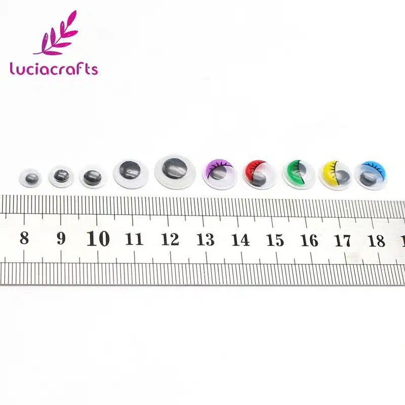 Lucia crafts 1box/lot 5-12mm Self-adhesive Wobbly Googly Eyes DIY for Clothes Scrapbooking Stuffed Toy Doll decor 100100420 18