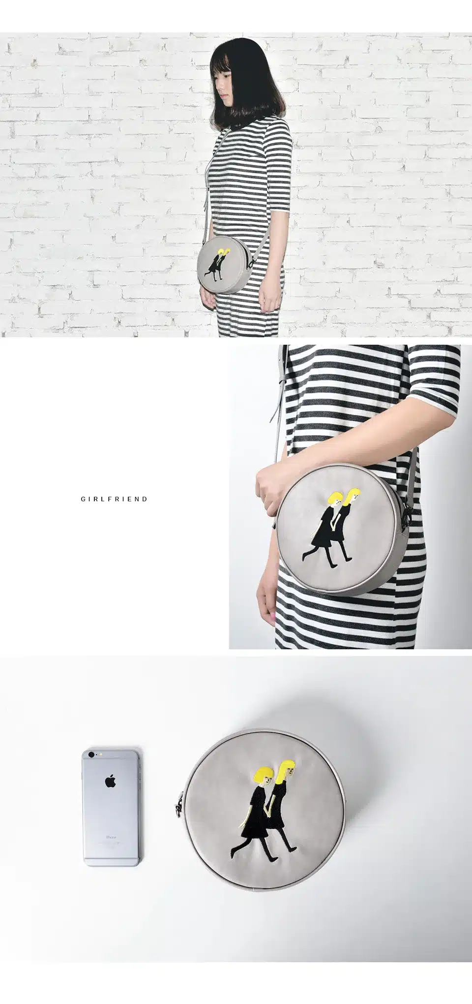 Kiitos Life Circular PU messenger bags for girls original designed in 2styles(FUN KIK ) 5