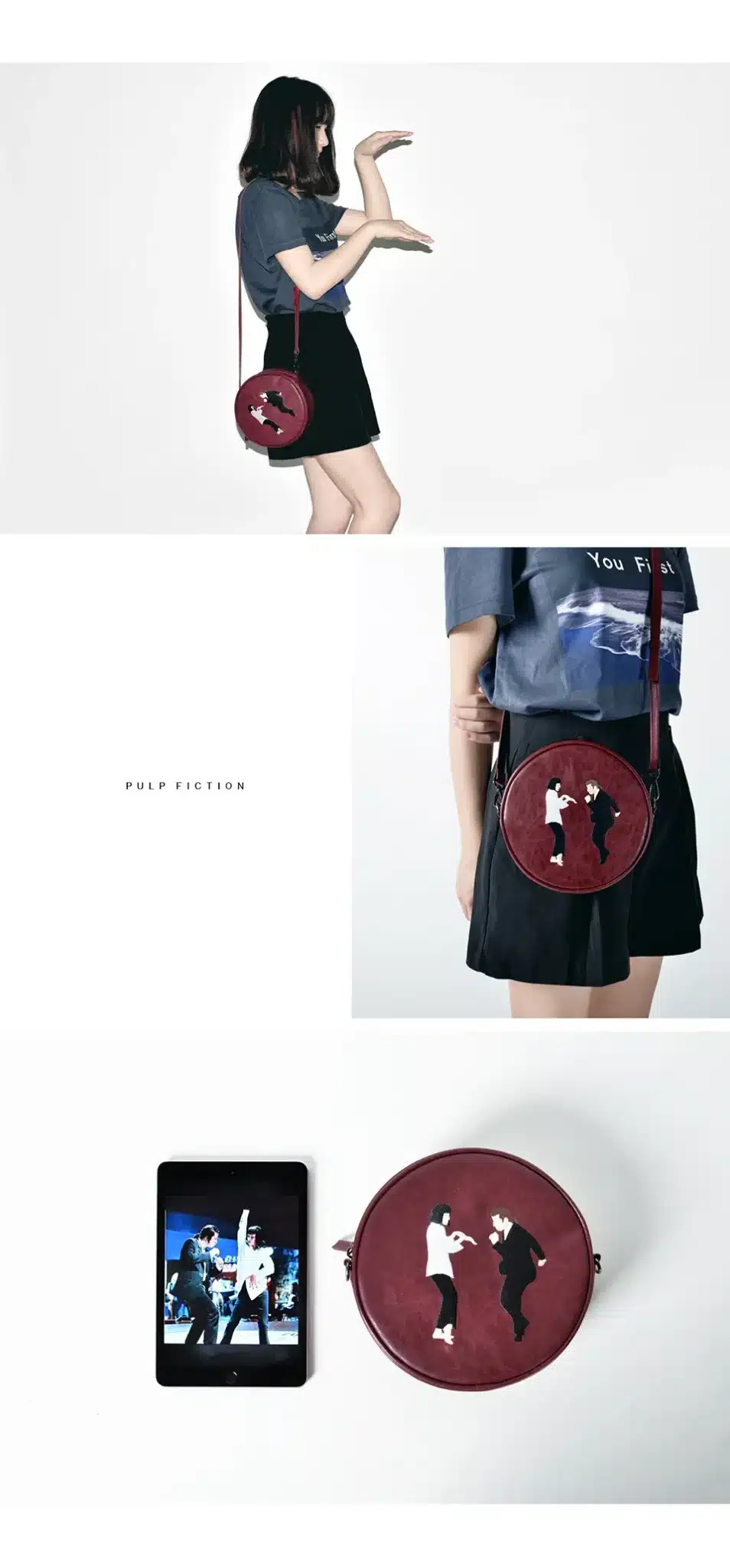 Kiitos Life Circular PU messenger bags for girls original designed in 2styles(FUN KIK ) 9
