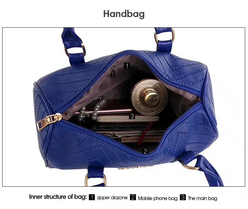 NEW Brand Luxury Lady Handbag 6 Pcs/set Composite Bags Set Women Shoulder Crossbody Bag Female Purse Clutch Wallet 31