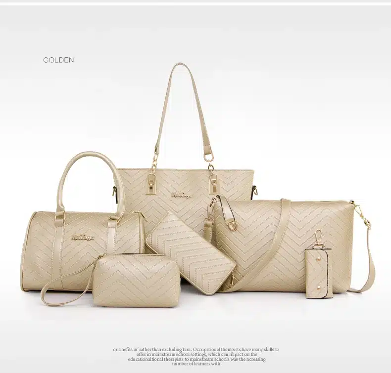 NEW Brand Luxury Lady Handbag 6 Pcs/set Composite Bags Set Women Shoulder Crossbody Bag Female Purse Clutch Wallet 41