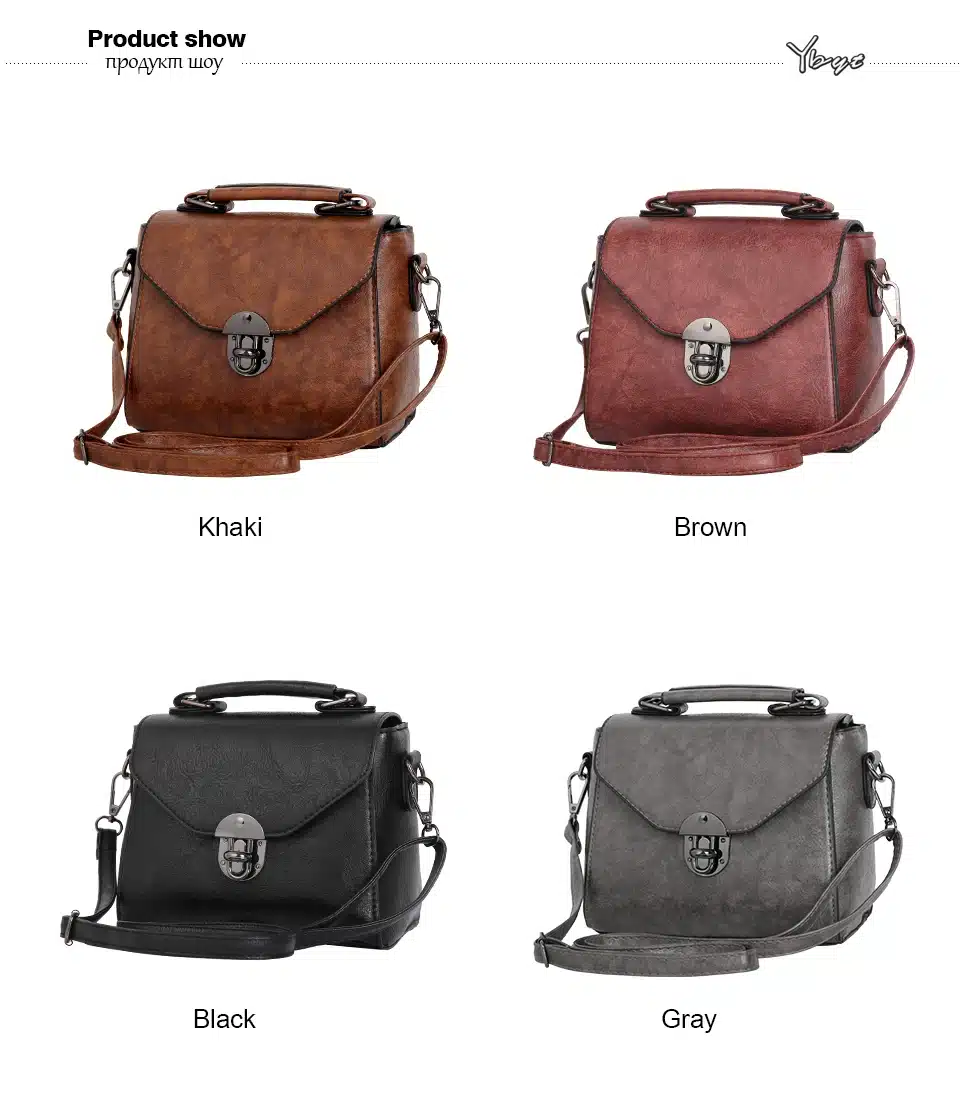 YBYT brand 2018 new vintage casual women PU leather small package female simple handbags ladies shoulder messenger crossbody bag 13