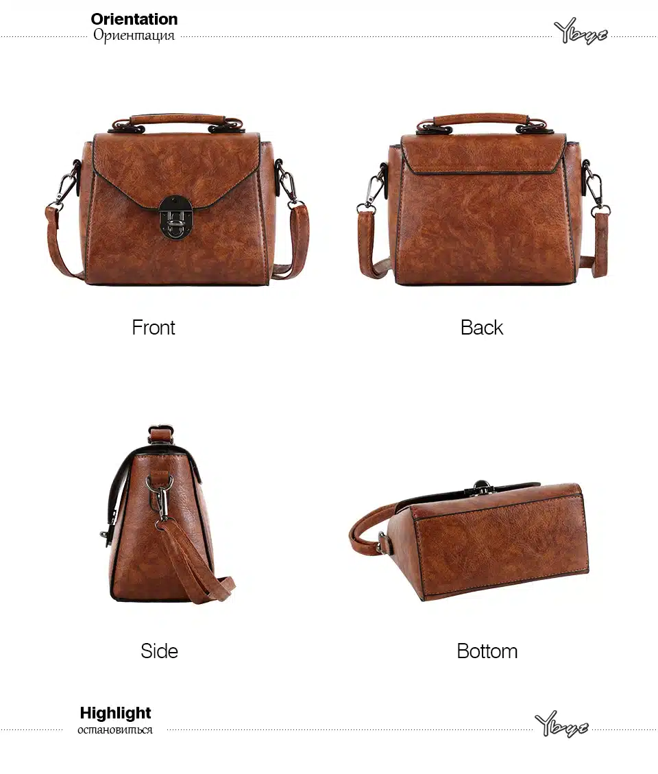 YBYT brand 2018 new vintage casual women PU leather small package female simple handbags ladies shoulder messenger crossbody bag 14