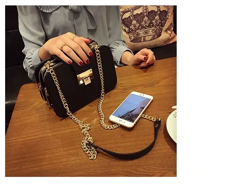 2018 Spring New Fashion Women Shoulder Bag Chain Strap Flap Designer Handbags Clutch Bag Ladies Messenger Bags With Metal Buckle 9