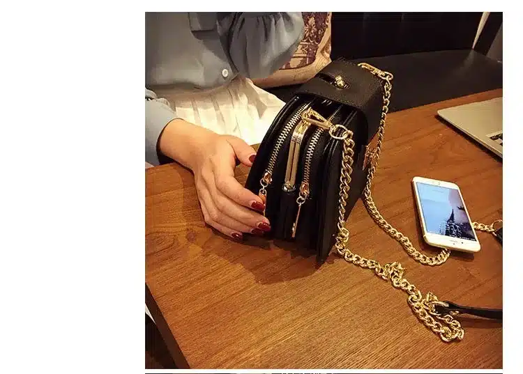 2018 Spring New Fashion Women Shoulder Bag Chain Strap Flap Designer Handbags Clutch Bag Ladies Messenger Bags With Metal Buckle 10