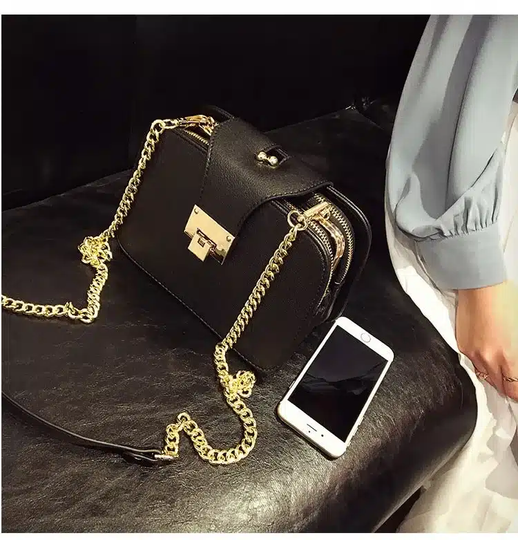 2018 Spring New Fashion Women Shoulder Bag Chain Strap Flap Designer Handbags Clutch Bag Ladies Messenger Bags With Metal Buckle 11