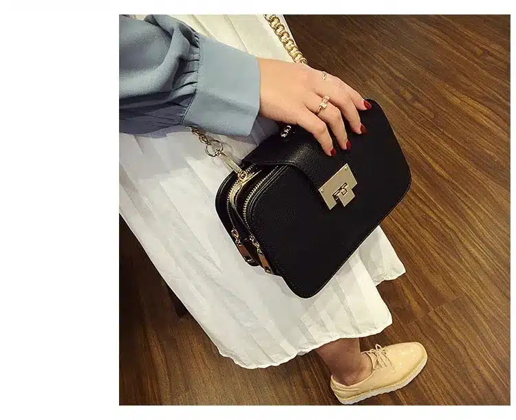2018 Spring New Fashion Women Shoulder Bag Chain Strap Flap Designer Handbags Clutch Bag Ladies Messenger Bags With Metal Buckle 12