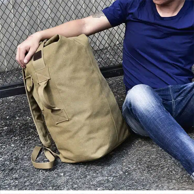 Large Capacity Men Women Travel Bag Military Tactical Climbing Backpack Army Bags Canvas Bucket Shoulder Sports Bag Male XA208WD 17
