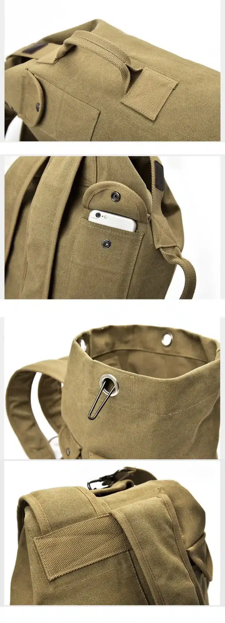 Large Capacity Men Women Travel Bag Military Tactical Climbing Backpack Army Bags Canvas Bucket Shoulder Sports Bag Male XA208WD 22